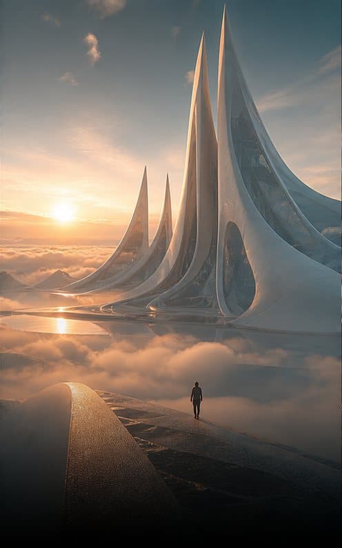 Future monument — original SceneVela video concept artwork